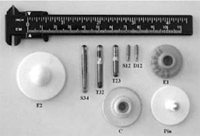 Injectable transponders in the Spanish test included full-duplex types from Datamars and Sokymat alongside half-duplex Tiris tags. External electronic options came from Allflex (half-duplex) and Sokymat (full-duplex). (Photo courtesy of Journal of Animal Science)