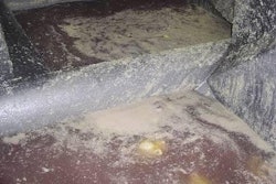 Excessive organic loading in the chiller