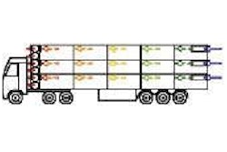A controlled movement of air within the container part of the truck can be achieved by a combination of suitably positioned mechanical fans of sufficient capacity and natural apertures. (Illustration courtesy Defra, UK)
