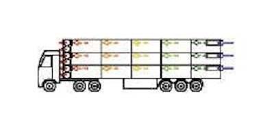A controlled movement of air within the container part of the truck can be achieved by a combination of suitably positioned mechanical fans of sufficient capacity and natural apertures. (Illustration courtesy Defra, UK)