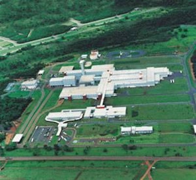 Vista aérea del complejo industrial de Perdigão en Rio Verde, Goiás.