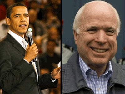 Left: Sen. Barack Obama; Right: Sen. John McCain