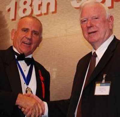 Fred Adams, Jr. (left), chief executive officer of Cal-Maine Foods, Inc., was named IEC’s International Egg Person of the Year.