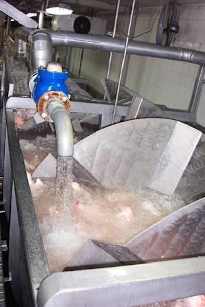 En el transcurso del día de procesamiento el agua en los chillers puede cargarse de materia orgánica