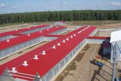 The pig farm is a 1,200 sow farrow-to-finish unit.