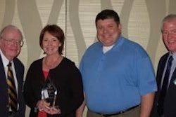 Jim Walsh, Georgia Tech; Brenda Flick and Dwayne Holifield, Sanderson Farms; Paul Bredwell, USPOULTRY