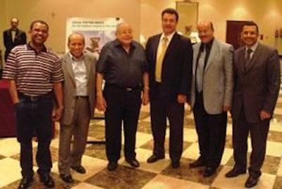 From left to right: Dr. Awadalla, Dr. Nabil Darwish, Ahmed el Khayatt, Olivier Behaghel, Attallah and Eng. Moh. Malaa