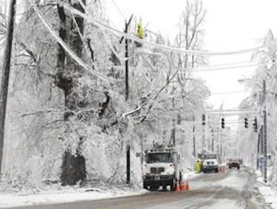Miles of high voltage towers came down in the severe winter storm.