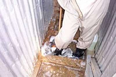 Boots should be disinfected each time a poultry house is entered and exited, and this rule must be applied to employees and visitors alike.