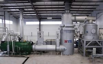 HTI installation processes turkey litter to generate steam and electrical power that meets 75% of the requirements for the Sietsema mill.