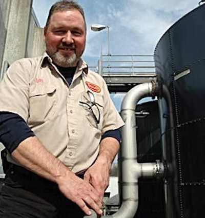 Wastewater treatment manager James Brown, Tyson Foods, Wilkesboro