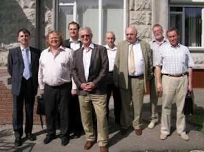 From left: M. Simerda, I. Golubov, M. Dedl, H. Dedl, V. Sipin, E. Marecek, A. Toptschin, and Professor Yudin. / Photo courtesy Delacon