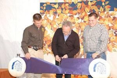 The ribbon-cutting ceremony for Green Acres Farm.