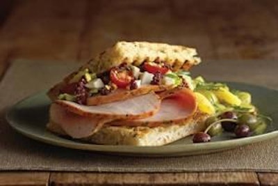 A sandwich featuring Foster Farms turkey. The company plans to boost production in 2011 by 8.9%.