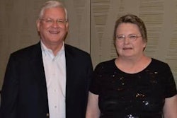 Presider and speaker Dr. Carla Price, nutritionist, Sanderson Farms Inc. (right), discussed federal regulations with Richard Sellers, vice president of feed regulation and nutrition, American Feed Industry Association.