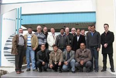 Attendees pose at Hubbard's GP school in Quintin, France.