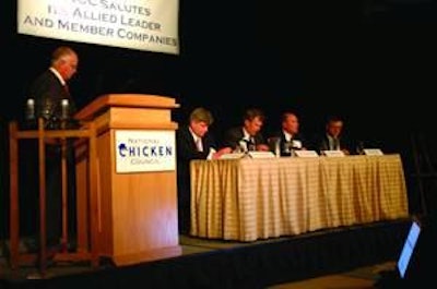Panel de Perspectivas de la Industria del NCC para 2012: Don Jackson, Bill Andersen, Mike Helgeson, Mark Kaminsky y Clint Rivers.