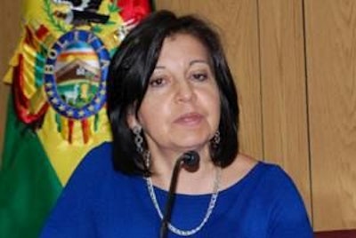 Sra. Teresa Morales, ministra de Desarrollo Productivo de Bolivia.