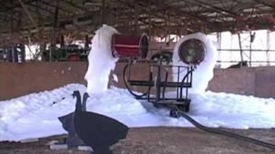 Use of water-based foam is considered an appropriate method of depopulation of floor-reared poultry in accord with USDA-APHIS performance standards.