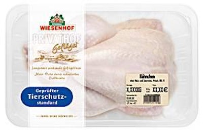 The Wiesenhof-Privathof brand is currently only avaiable as whole birds in the south of Germany, however, cuts will be introduced and the brand will also be marketed in the north of the country.