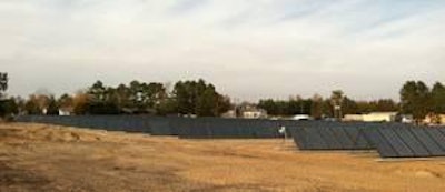 The thermal solar project at Prestage Foods has 2,100 flat-plate solar panels which will provide heat for 100,000 gallons of water per day for sanitation.