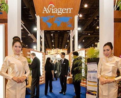 The Aviagen exhibition stand drew about 400 visitors during VIV Asia.