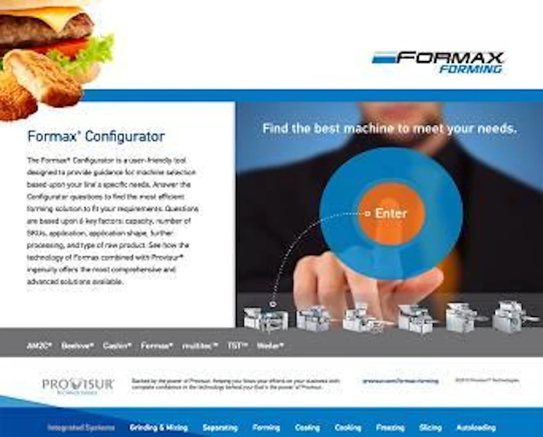 Formax Inj Provisur Formax Configurator online operation enhancer From: Provisur ...