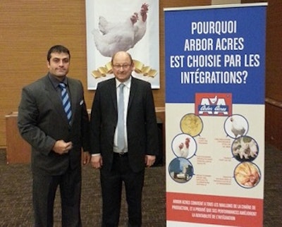 Alain Silvin and Moshe Ganjai of Arbor Acres were among the leaders at Arbor Acres Algeria's first international poultry seminar.