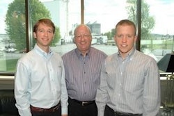George’s Inc. co-CEOs Carl George, left, and Charles George, right, with their father, Gary George, chairman of the board.