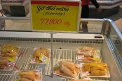 Chicken in supermarket in Vietnam