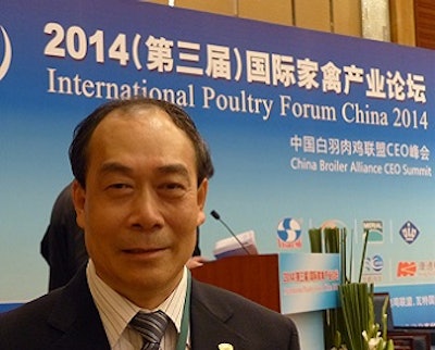 She Feng, president of the China Broiler Alliance, is convinced that industrialization of the Chinese poultry industry should be promoted.