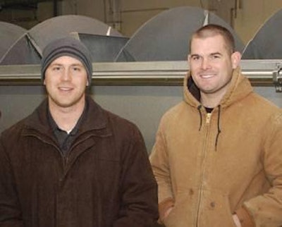 {'span'=>'Two Virginia entrepreneurs, Corwin Heatwole, left, and Wayne Billhimer, are getting into the organic broiler processing business in Harrisonburg, Va.'}