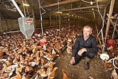 John Jewson raises birds for Country Fresh Pullets. Typically, he may have 30,000 birds on his farm at any one time.