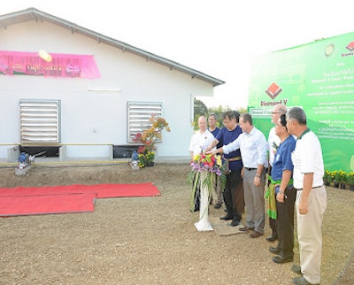 Representatives from the government of Thailand, Kasetsart University and Diamond V celebrate the opening of Diamond V Layer Research Unit at the university's animal science learning center in Nakhon Pathom, Thailand.