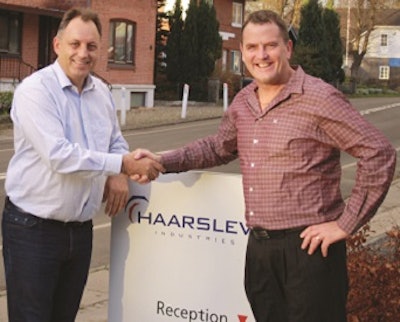 Henning Haugaard, left, and Tony Johnson are assuming new roles within the sales organization of Haarslev Industries.