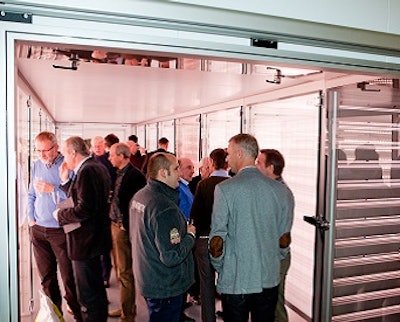 Visitors view the new HatchTech Experience Center at a ceremony celebrating its opening.