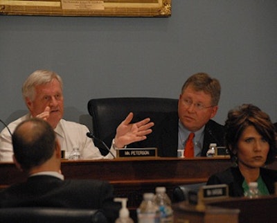 House Agriculture Committee members Collin Peterson, Frank Lucas and Kristi Noem debate the farm bill, which was defeated June 20 by the entire House. (Photo courtesy of House Agriculture Committee)