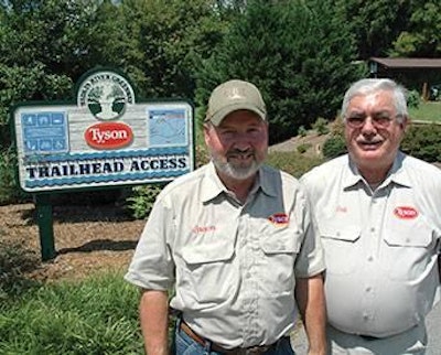 James Brown, environmental manager, and Bob Johnson, broiler complex manager.