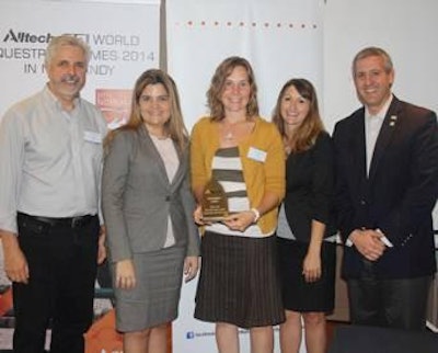 Kim Waalderbos was awarded one of the Alltech-IFAJ Young Leader awards.