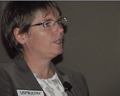 Deborah Perkins talks about importance of multiple marketing strategies at the USPOULTRY Financial Management Seminar.