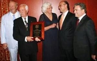 From left: International Poultry Council President Jim Sumner; Tage Lysgaard, first vice chairman of the International Poultry Council; former European Union Agriculture Commissioner Mariann Fischer Boel; Cesar de Anda of Mexico, International Poultry Council secretary-treasurer; and Second Vice President Ricardo Santin of Brazil.