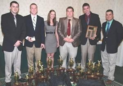 The winning Texas A&M team, from left: Brian Clay, Jacob Price (also high individual winner), Ashley Clay, Matthew March, Michael Clay and Jason Lee.