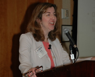 Rachel Edelstein, FSIS, speaks about the poultry slaughter modernization rule at the 2014 Poultry Processor Workshop, hosted by USPOULTRY.