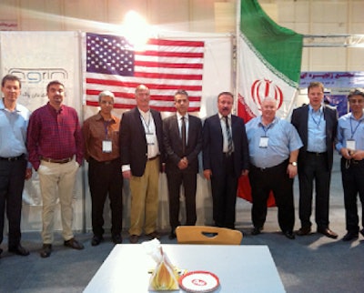ImEx Gulf Inc. displayed the U.S. flage at a trade show in Iran for the first time in more than 30 years.