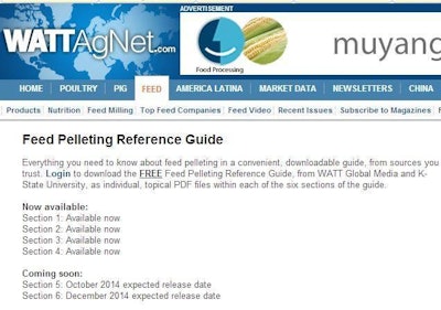 Log in to www.wattagnet.com to download informative PDFs from sections one through four in the Feed Pelleting Reference Guide.