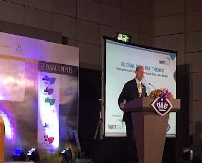 Greg Watt, president/CEO of WATT Global Media, was one of four keynote speakers at VIV Asia's opening ceremony.