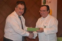 Herve Balusoon and Chef Didier Corlou share seaweed dish creations after the Olmix seminar.