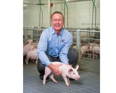 Gary Cooper at a Cooper Farms contract pig nursery in east-central Indiana.