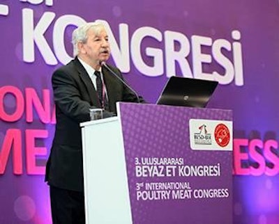 Dr. Sait Loca, president of Turkey’s Poultry Meat and Breeders Association (BESD-BIR), spoke this year at the Third International Poultry Meat Congress.