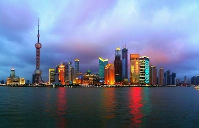 Shanghai City In The Evening